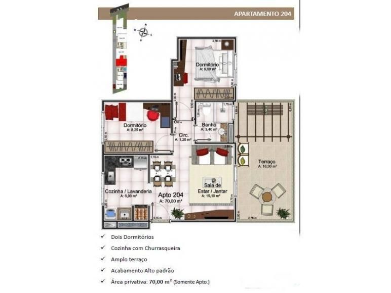 Apartamento à venda com 2 quartos, 64m² - Foto 5