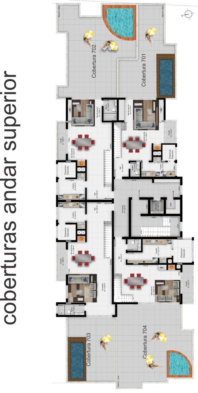 Apartamento à venda com 3 quartos, 137m² - Foto 2