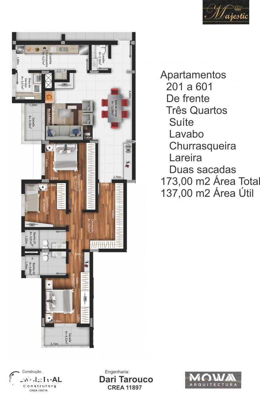 Apartamento à venda com 3 quartos, 137m² - Foto 5