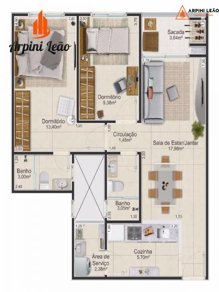 Apartamento à venda com 1 quarto, 43m² - Foto 16