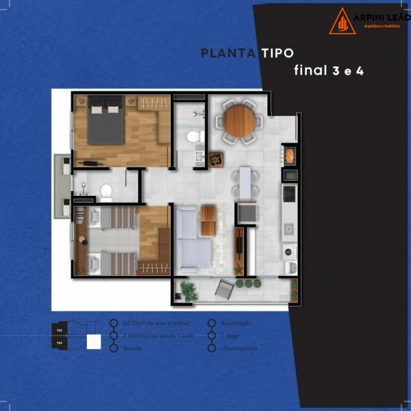 Apartamento à venda com 1 quarto, 34m² - Foto 9