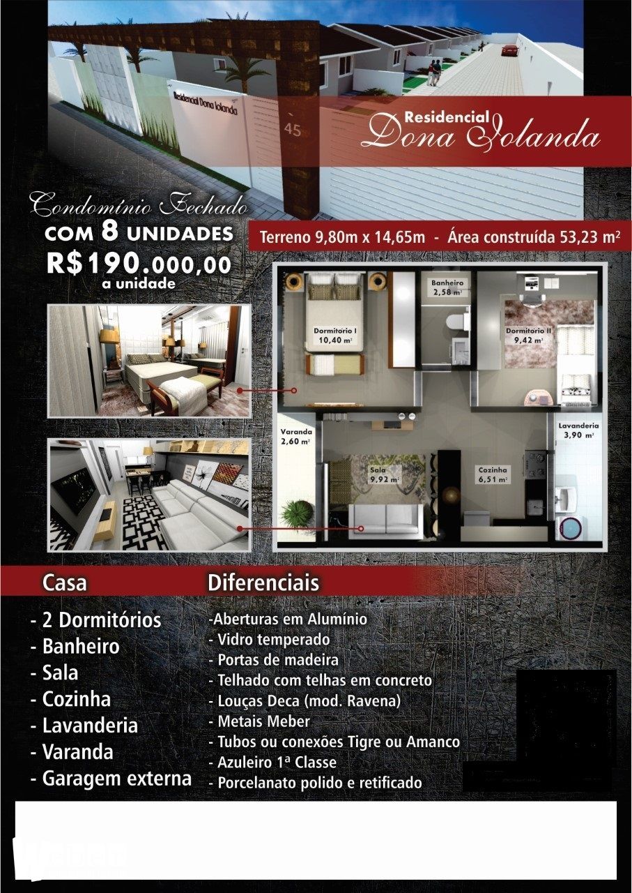 Casa, 2 quartos, 53 m² - Foto 1