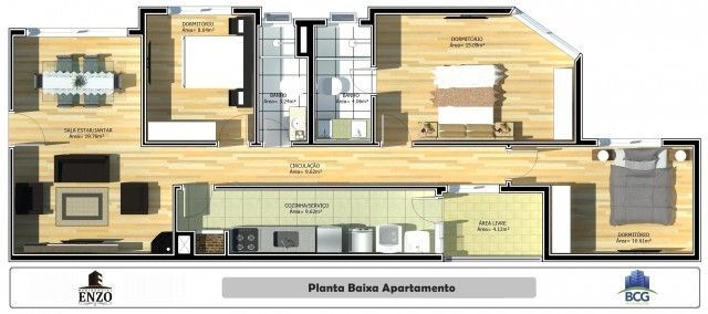 Apartamento à venda com 3 quartos, 93m² - Foto 2