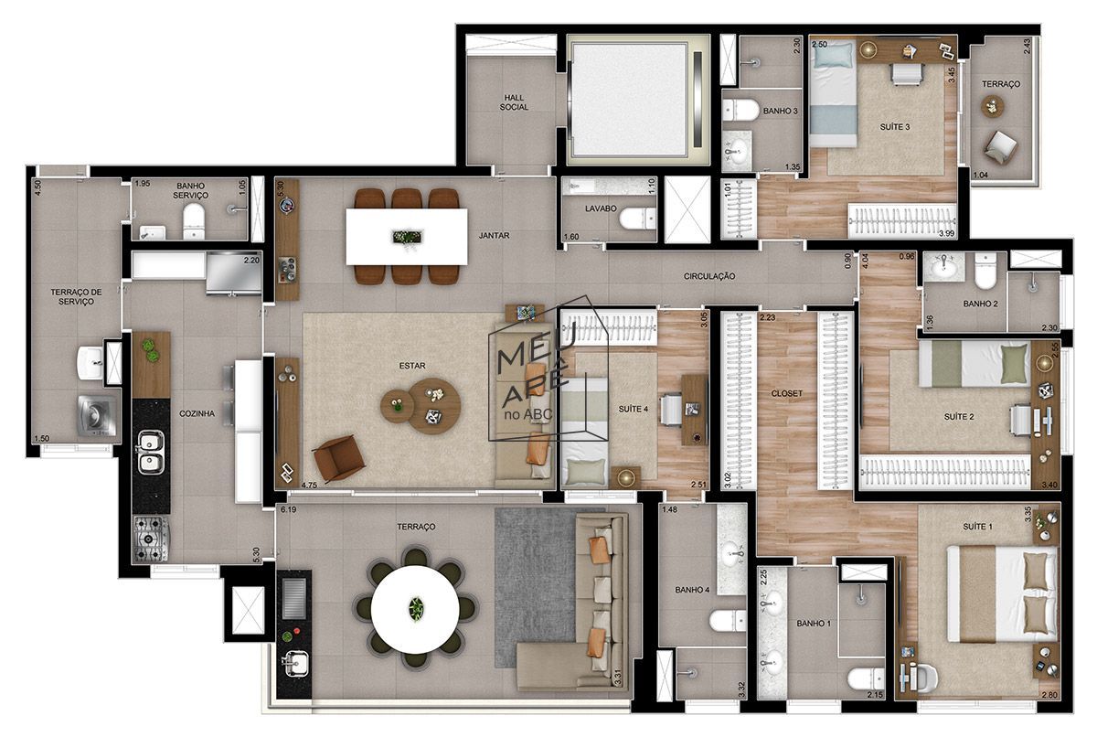 Apartamento à venda com 4 quartos, 165m² - Foto 8