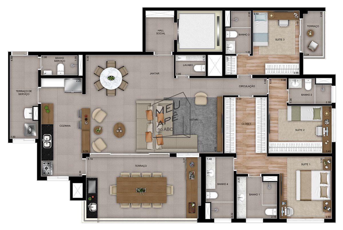 Apartamento à venda com 4 quartos, 165m² - Foto 6