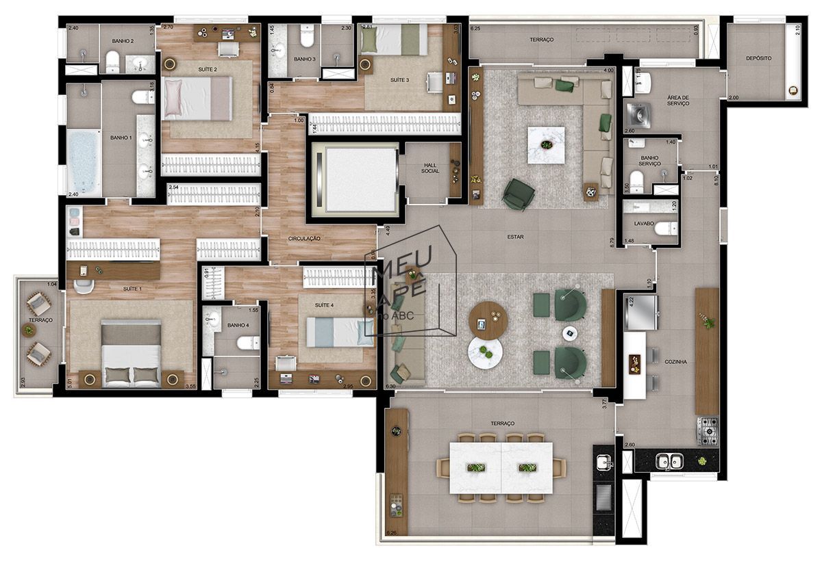 Apartamento à venda com 4 quartos, 227m² - Foto 11