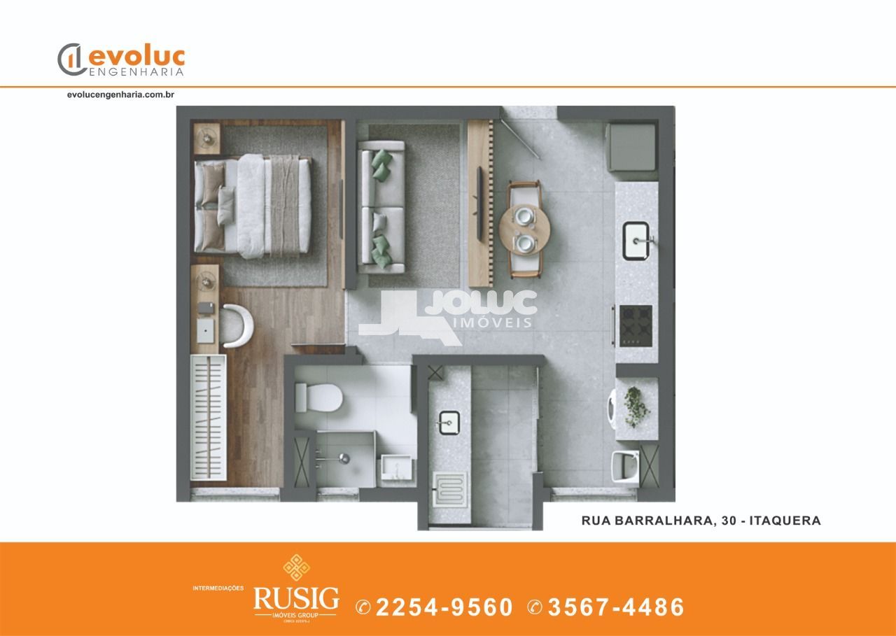 Apartamento à venda com 1 quarto, 37m² - Foto 13