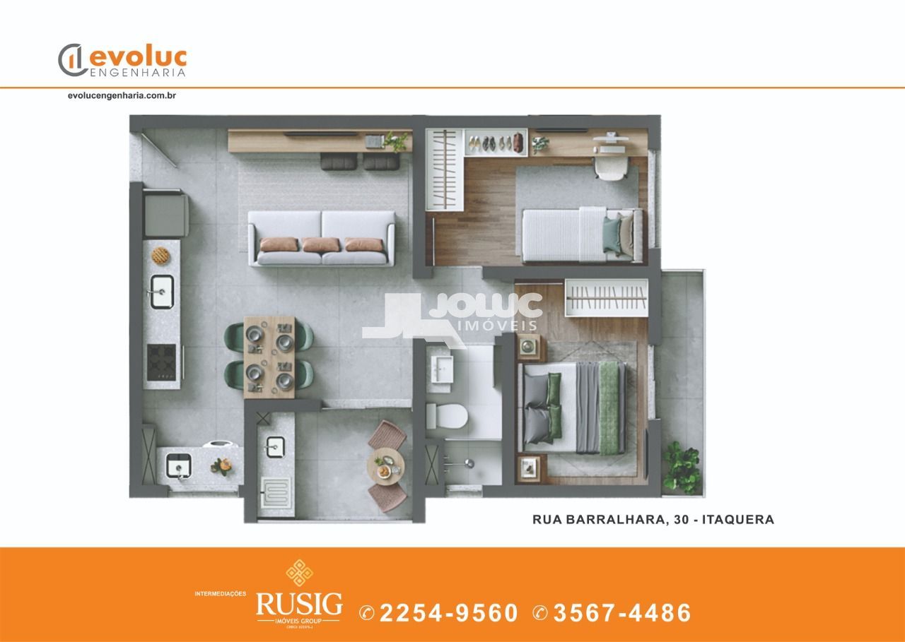 Apartamento à venda com 2 quartos, 52m² - Foto 13