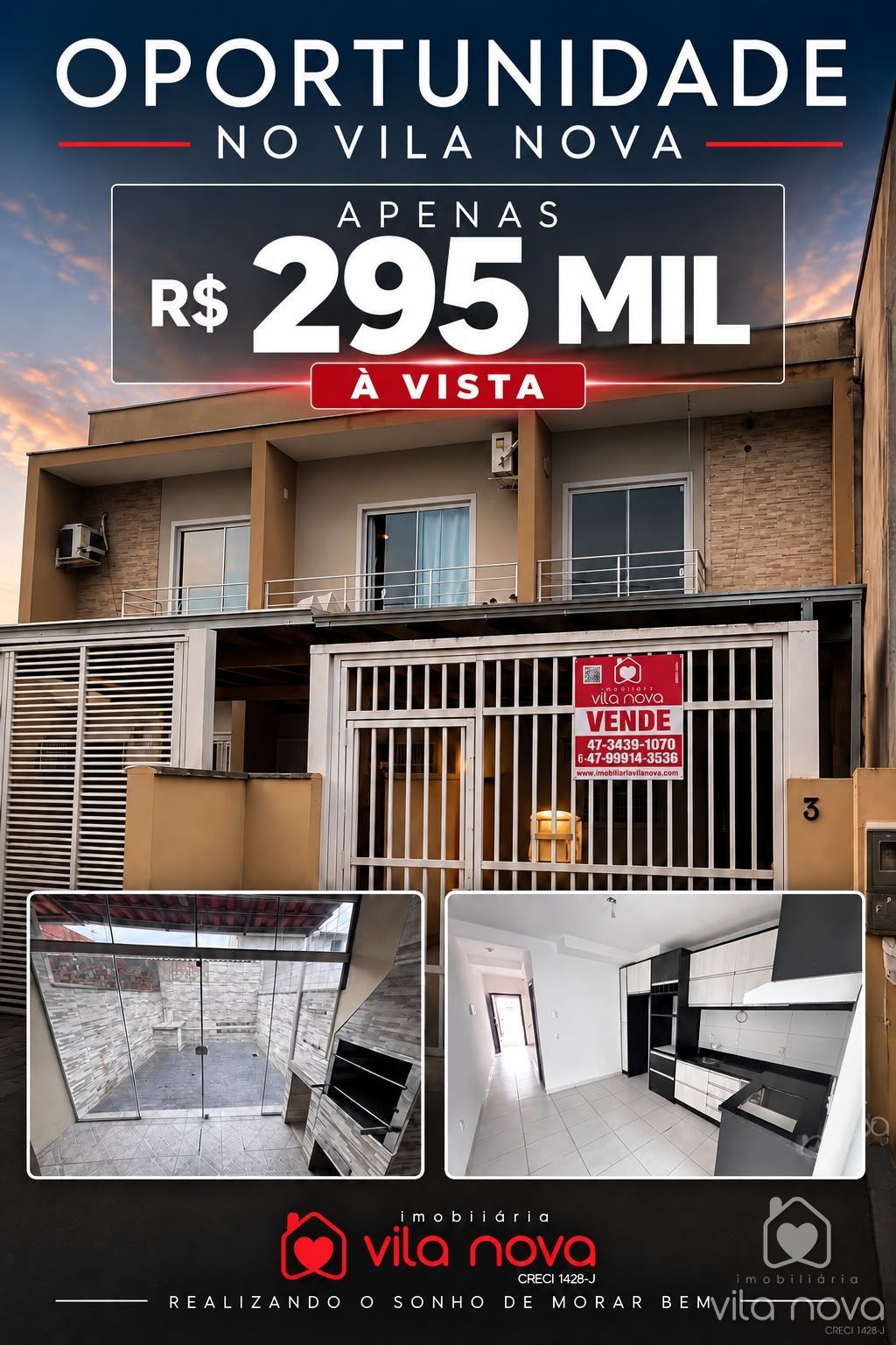 Sobrado Geminado à venda no Vila Nova