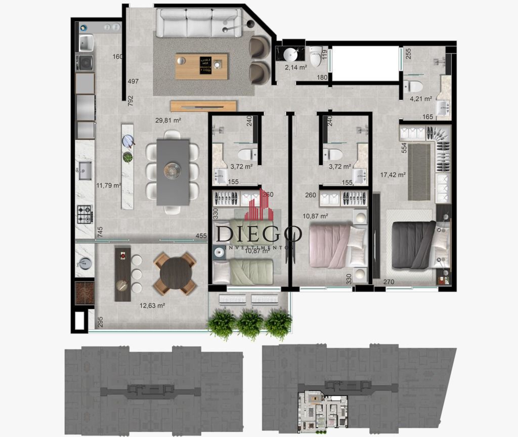 Apartamento à venda com 3 quartos, 125m² - Foto 12