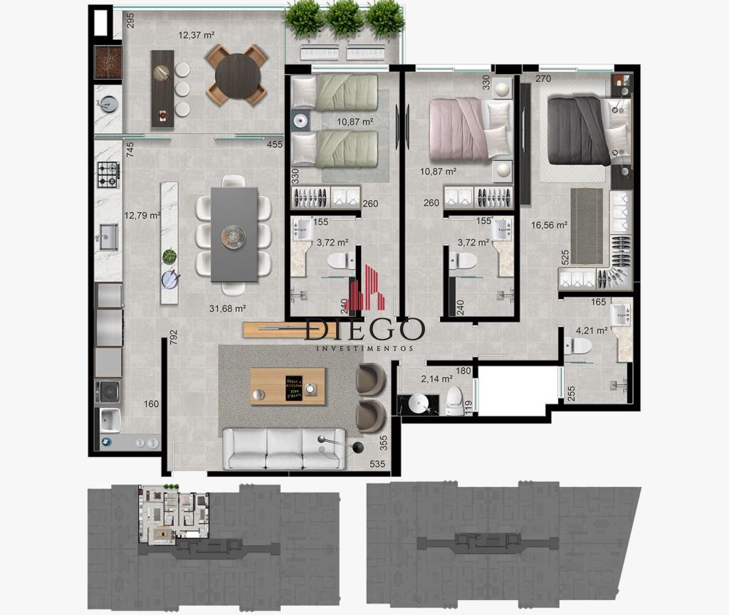 Apartamento à venda com 3 quartos, 125m² - Foto 17