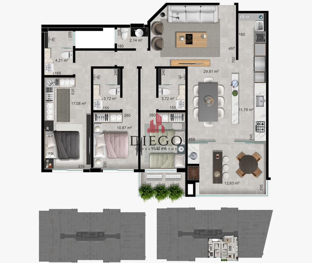 Apartamento à venda com 3 quartos, 125m² - Foto 11