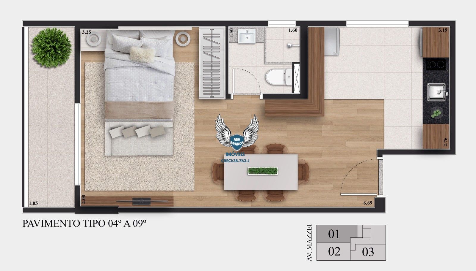 Apartamento, 1 quarto, 24 m² - Foto 11