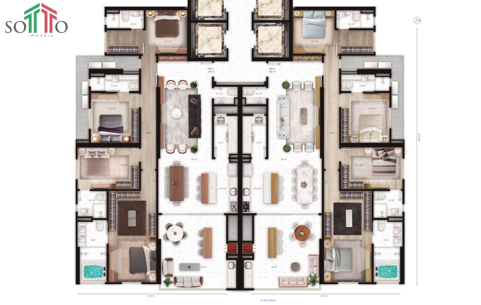 Apartamento à venda com 4 quartos, 206m² - Foto 30