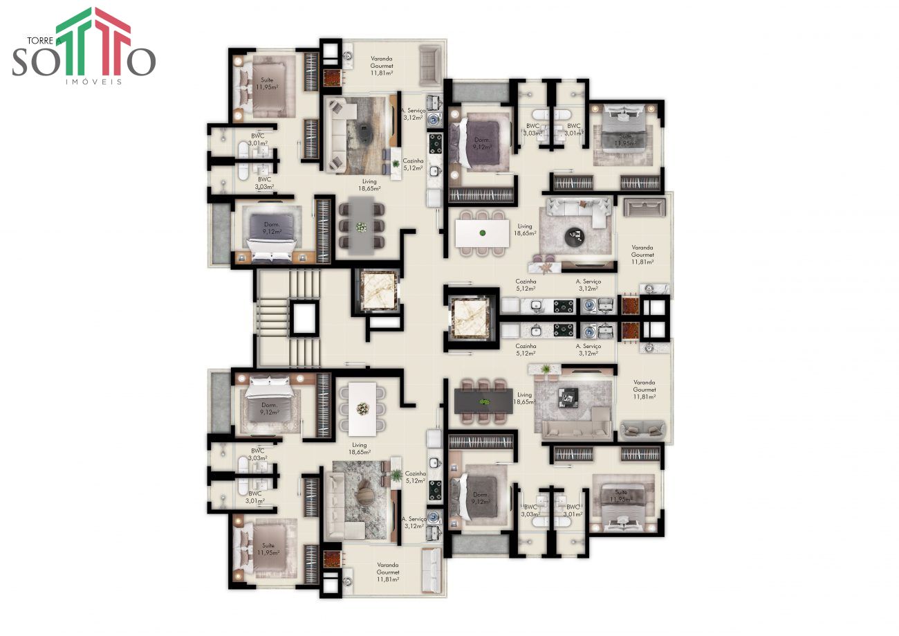 Apartamento à venda com 2 quartos, 69m² - Foto 12