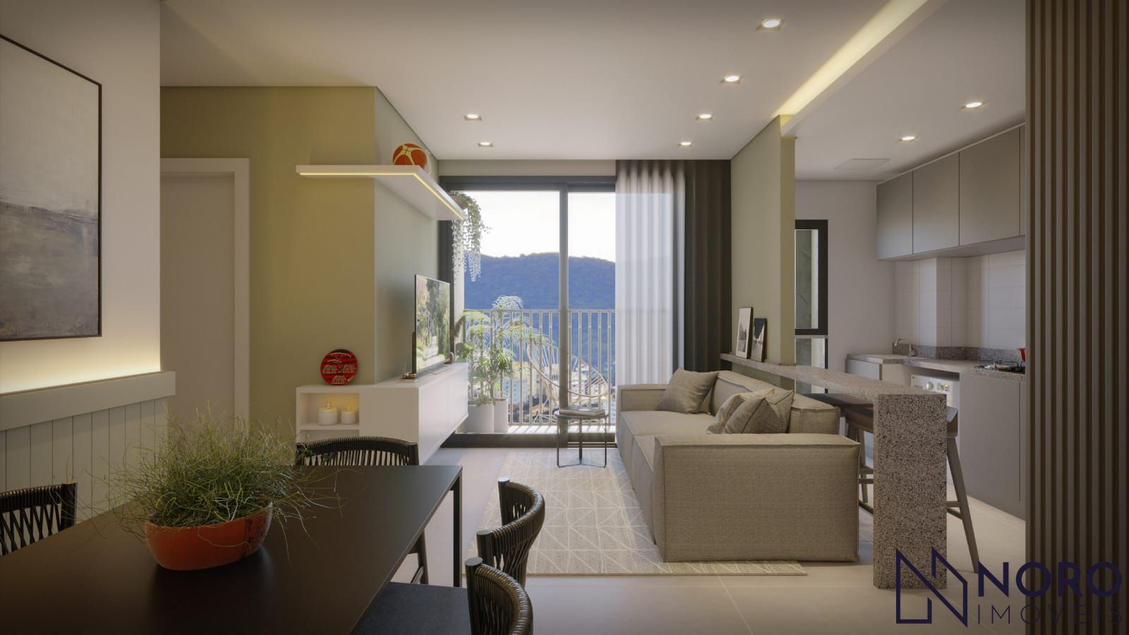 Apartamento 2 dormitórios com sacada e churrasqueira