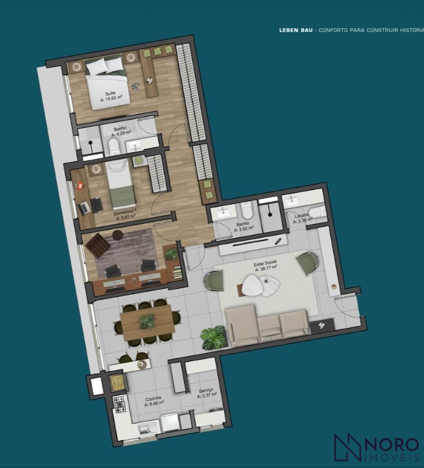 Viva o extraordinário: apartamento 3 dormitórios no lebben b