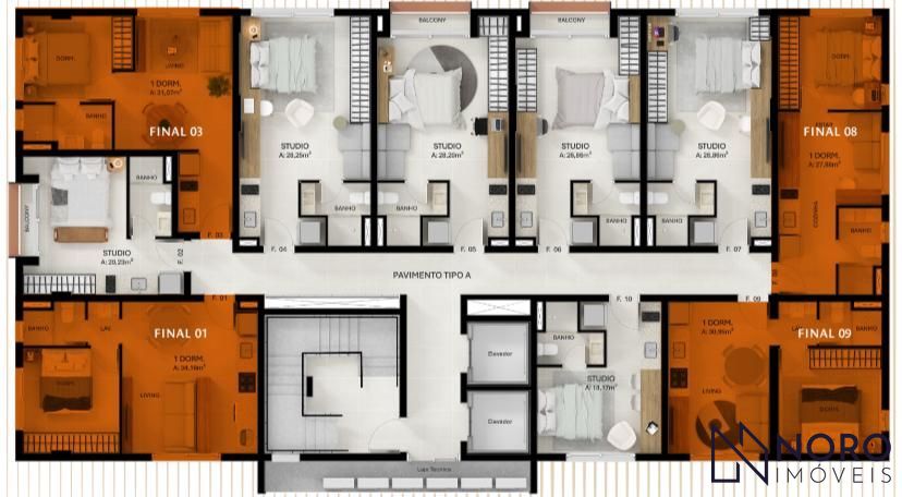 Apartamento de 1 Dormitório à Venda no Bairro Dores – 34m²