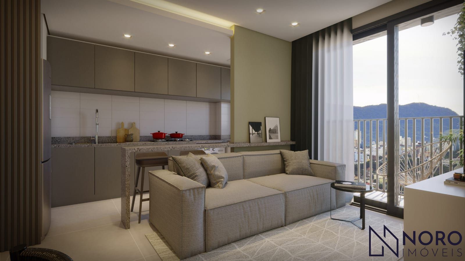Apartamento 2 dormitórios com sacada e churrasqueira