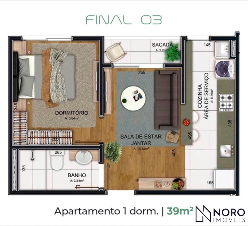 Apartamento Garden 1 Dormitório 71 m² Vaga Bairro Dores