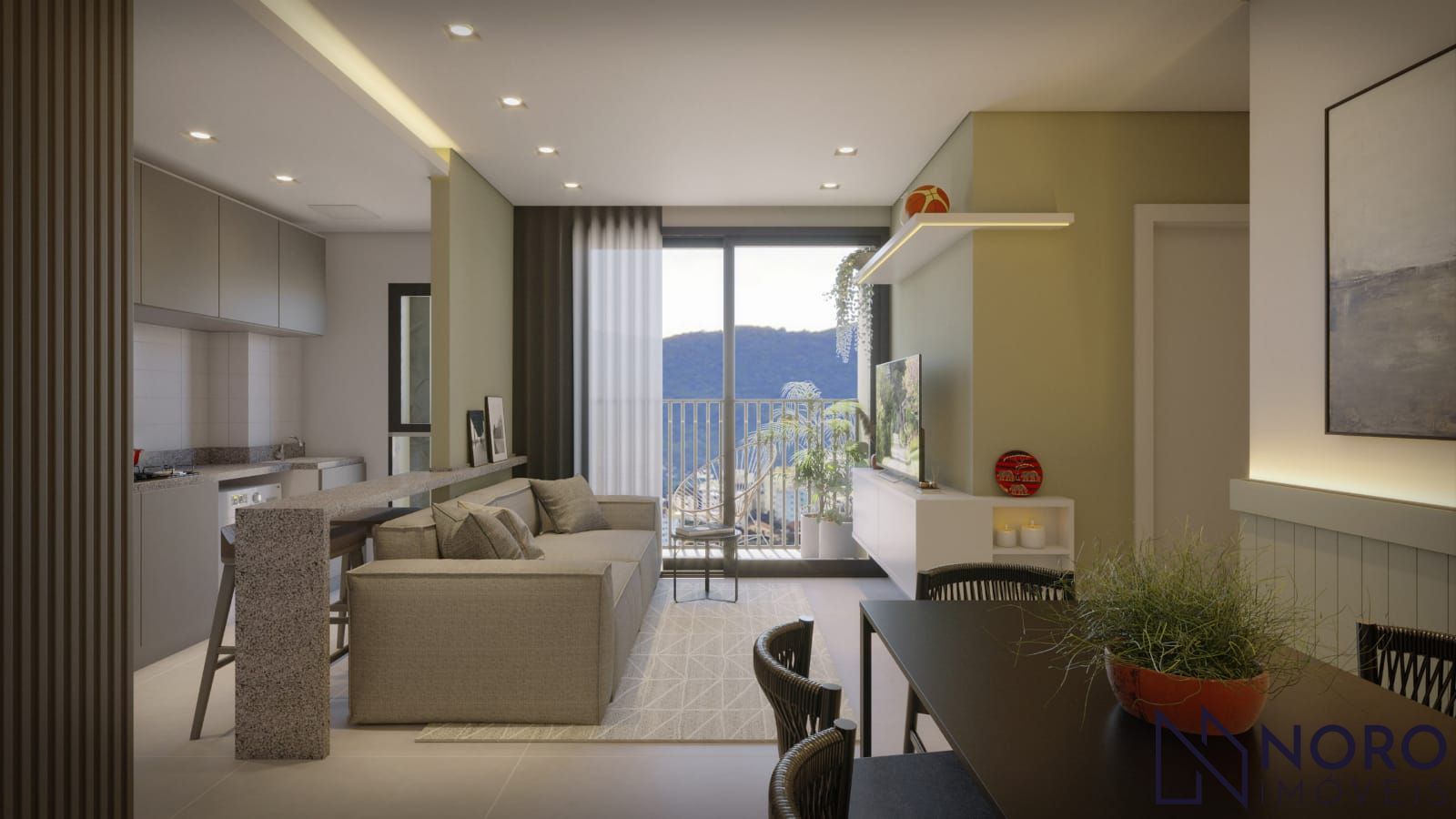 Apartamento 2 dormitórios com sacada e churrasqueira