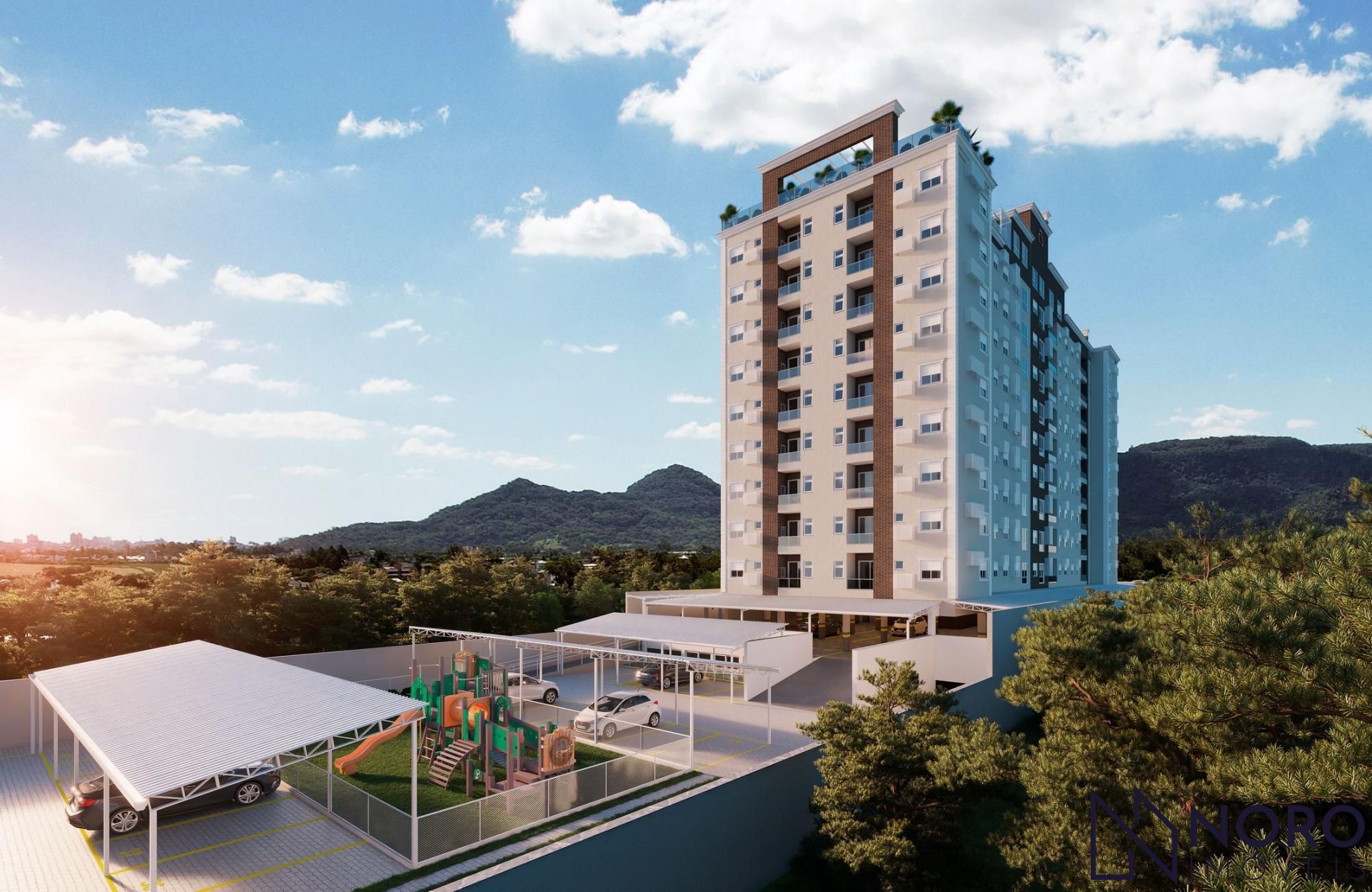 Apartamento 2 dormitórios (1 suite) sala de estar e jantar, sacada com churrasqu