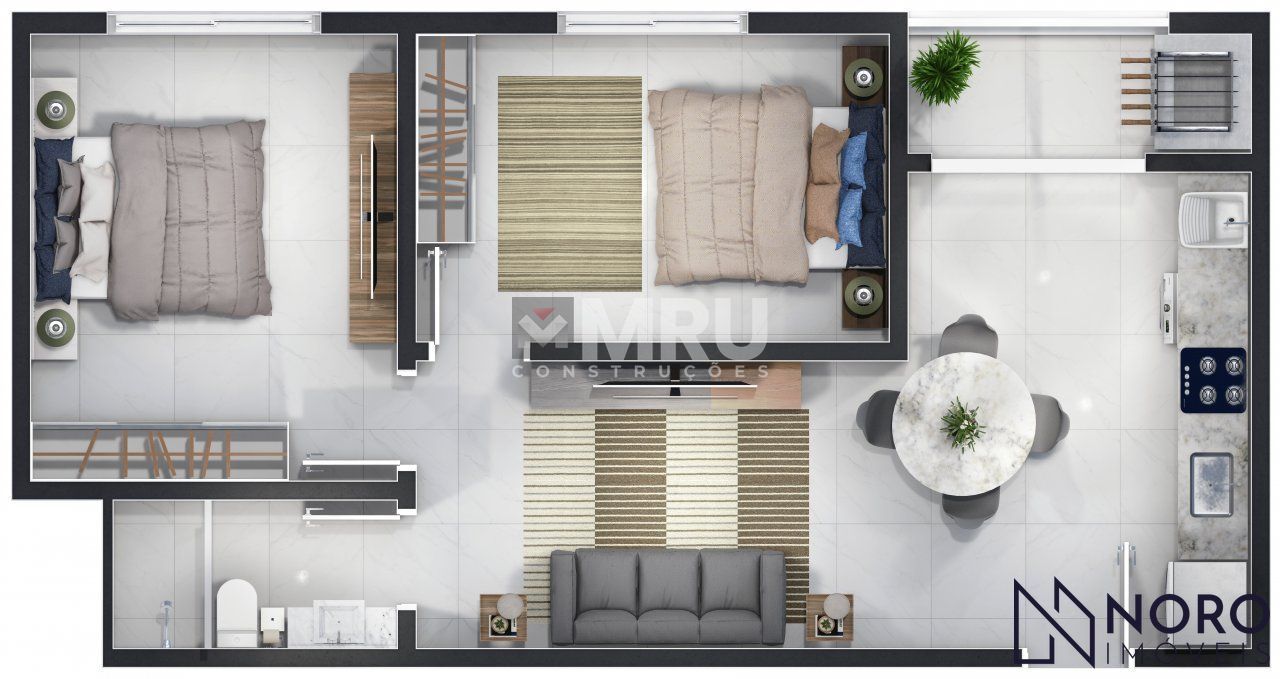 Apartamento novo central 2 dormitórios garagem sacada churrasqueira andar alto v