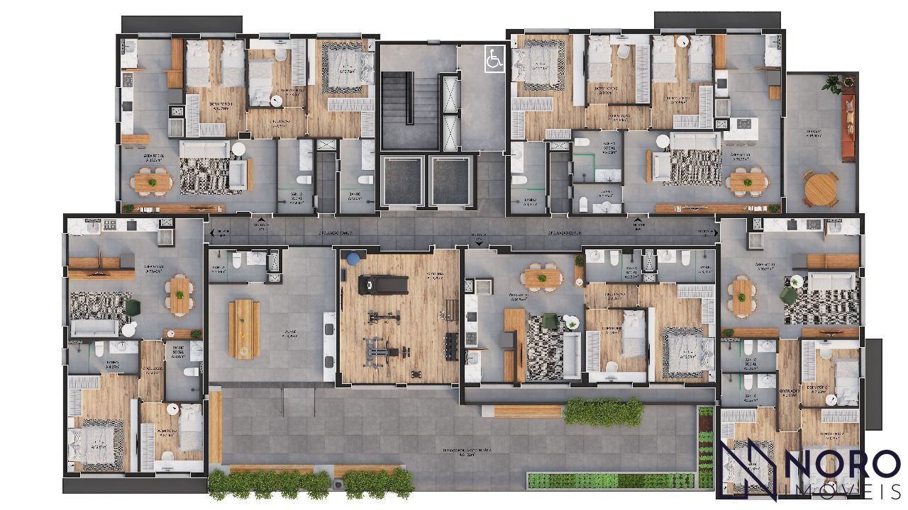Apartamento Moderno à venda 2 dormitórios, 1 suíte, 1 vaga, no Centro de Santa