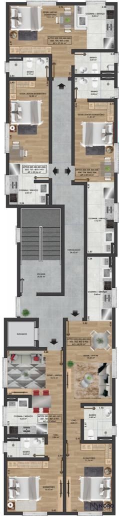 Studio moderno à venda/ locação no bonfim – 27m² privativos 