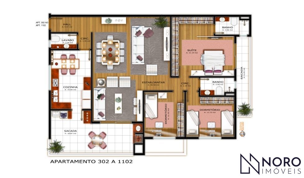 Apartamento à venda 3 dorm, 3 vagas, no Bairro Lourdes