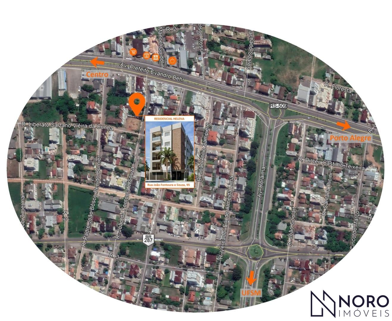 2 Dormitórios em Camobi, com Box Prédio novo
