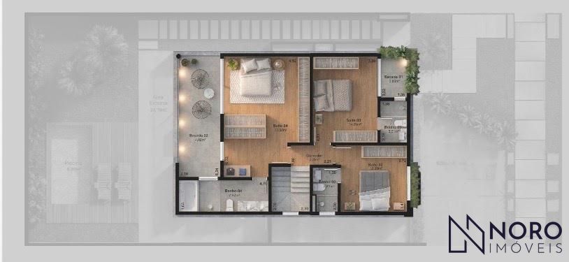 Casa alto padrão em condomínio 287 m² 4 suítes piscina garag