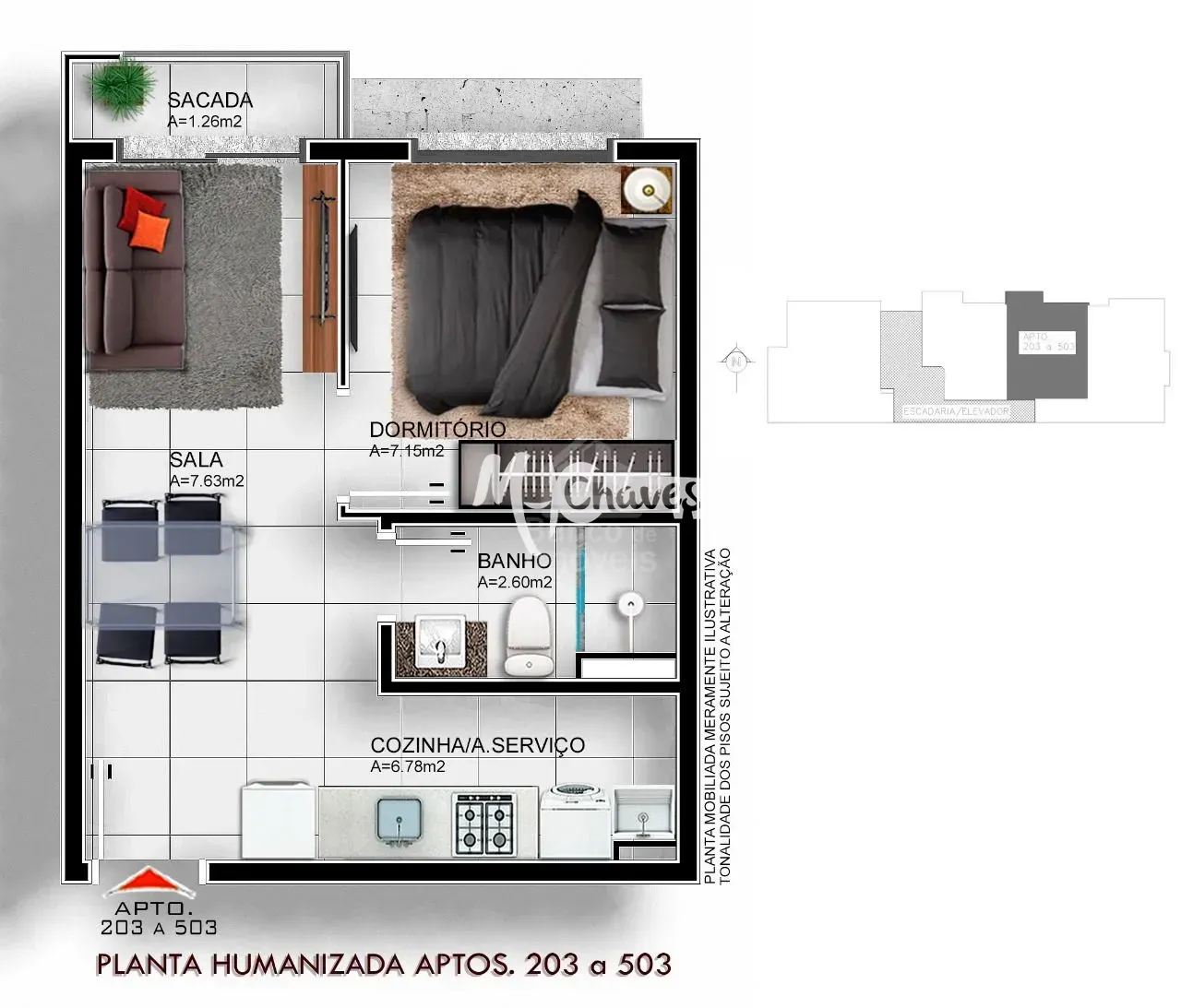 Apartamento, 1 quarto, 49 m² - Foto 6