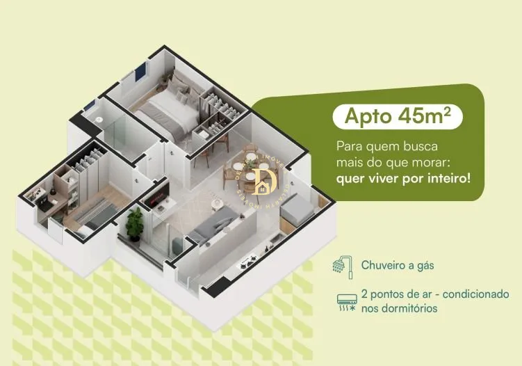 Apartamento, 2 quartos, 42 m² - Foto 2