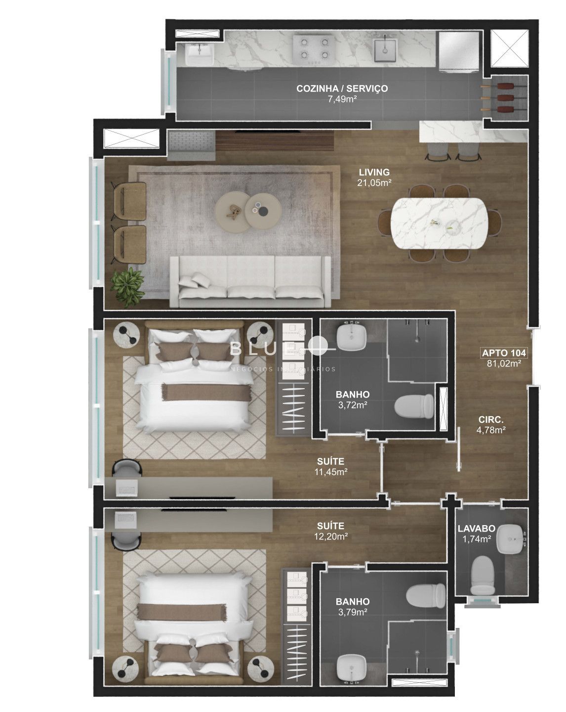 Apartamento à venda com 2 quartos, 80m² - Foto 16