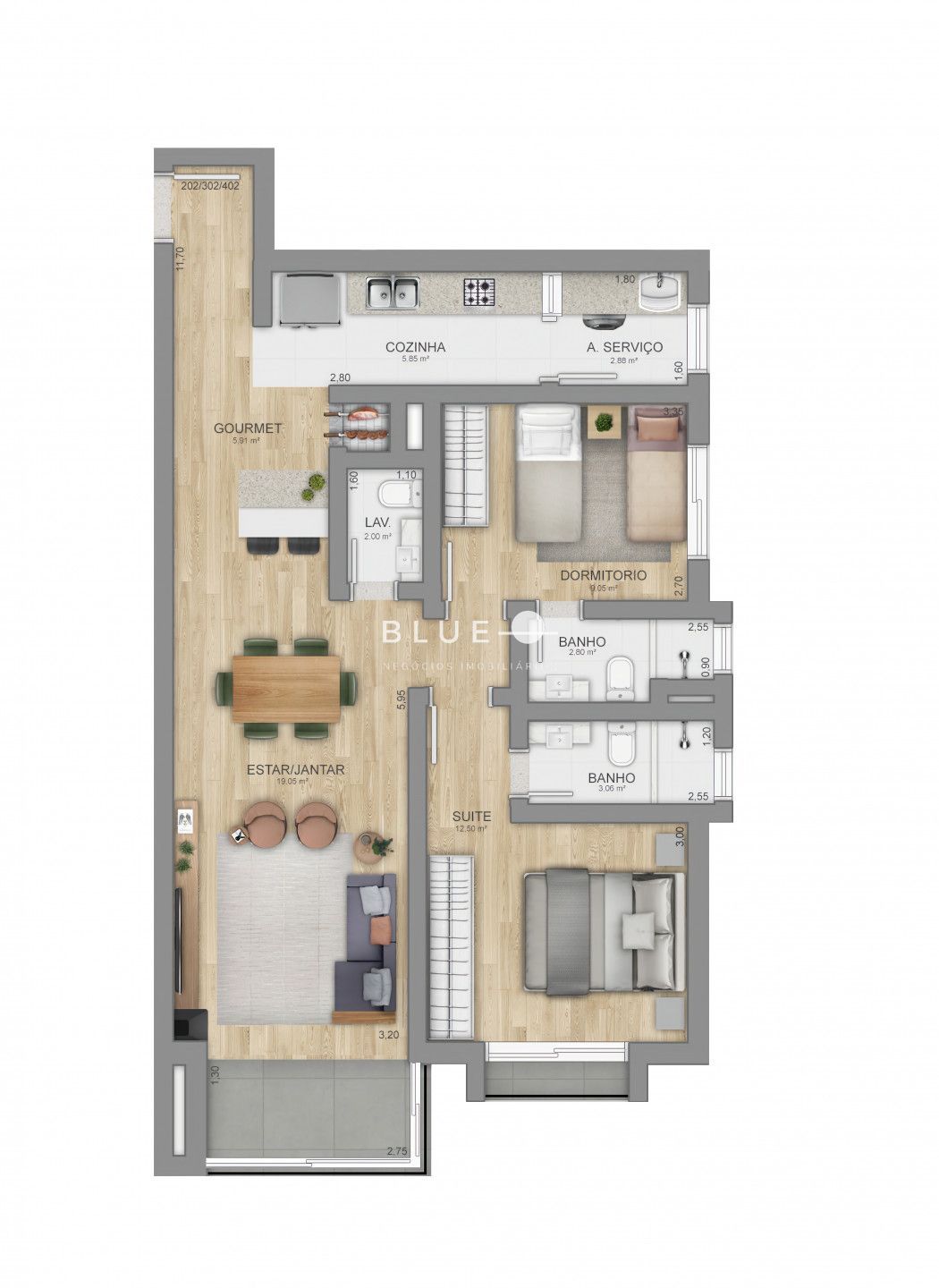 Apartamento à venda com 3 quartos, 100m² - Foto 16