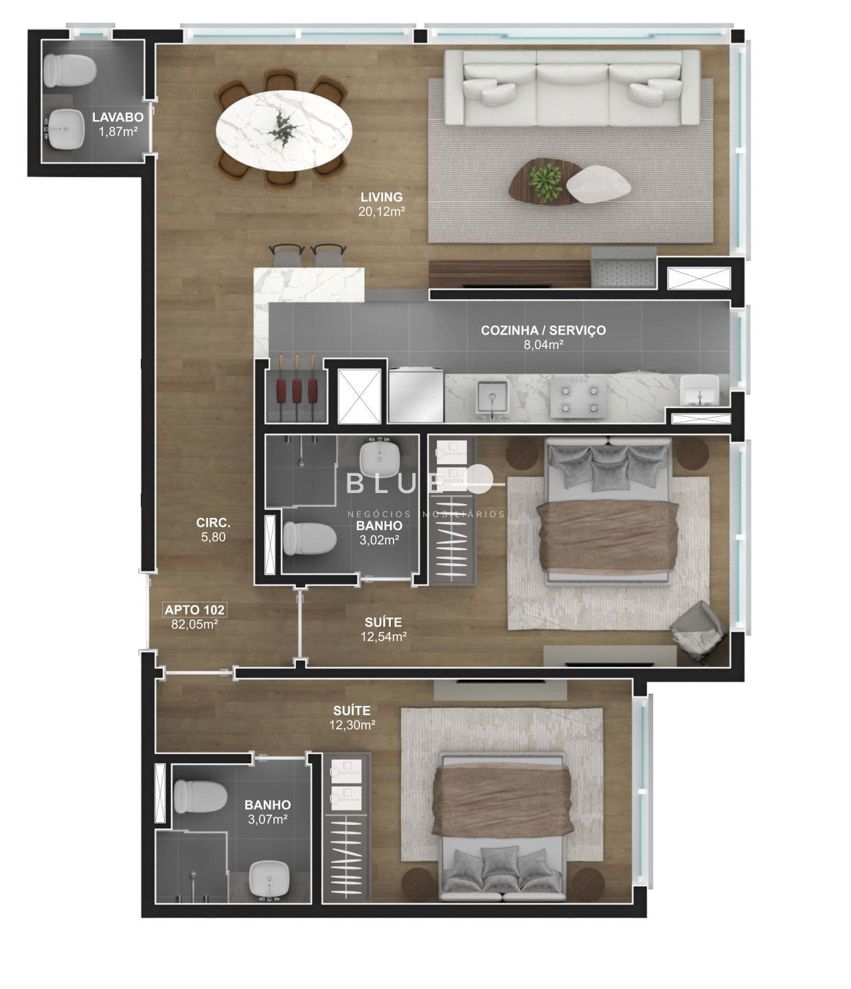 Apartamento à venda com 2 quartos, 81m² - Foto 14