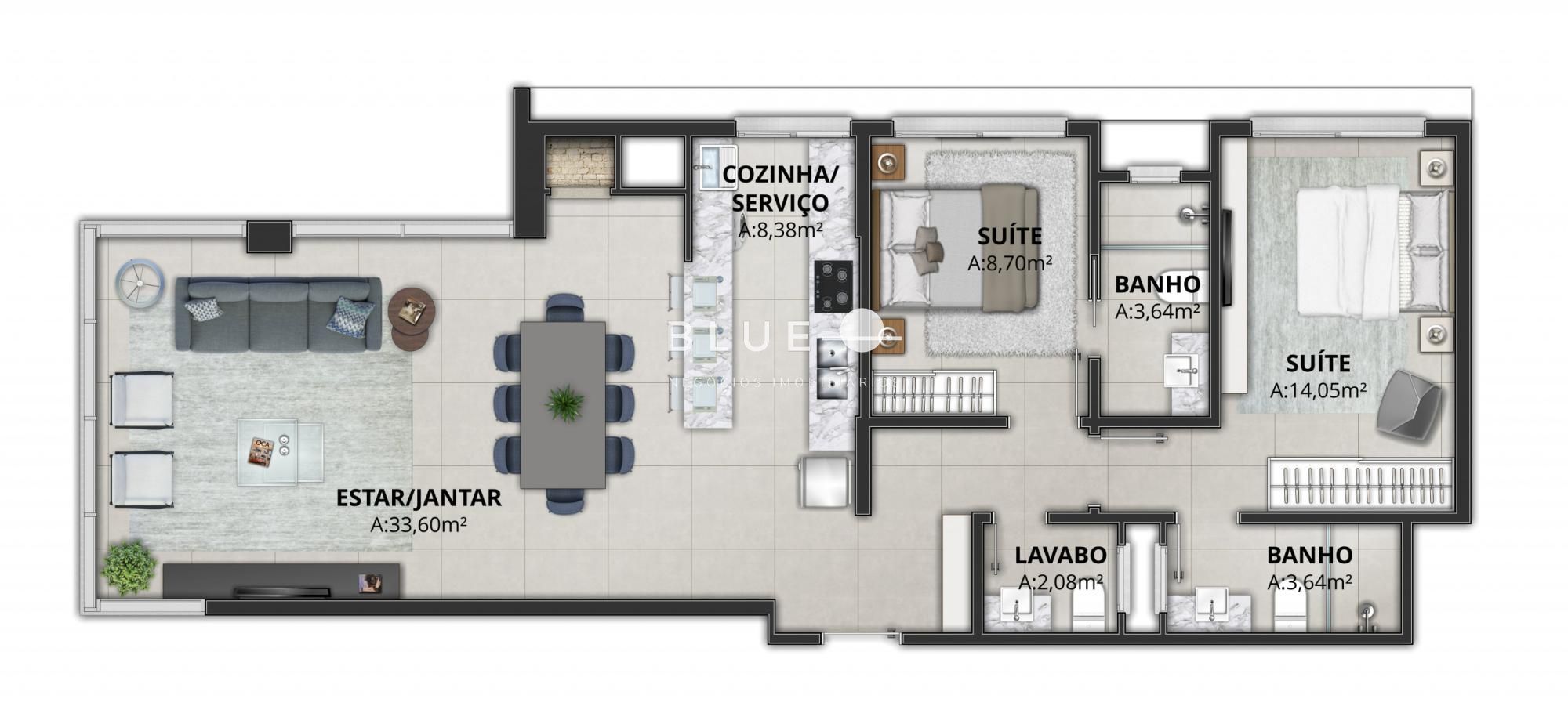 Apartamento à venda com 2 quartos, 77m² - Foto 15