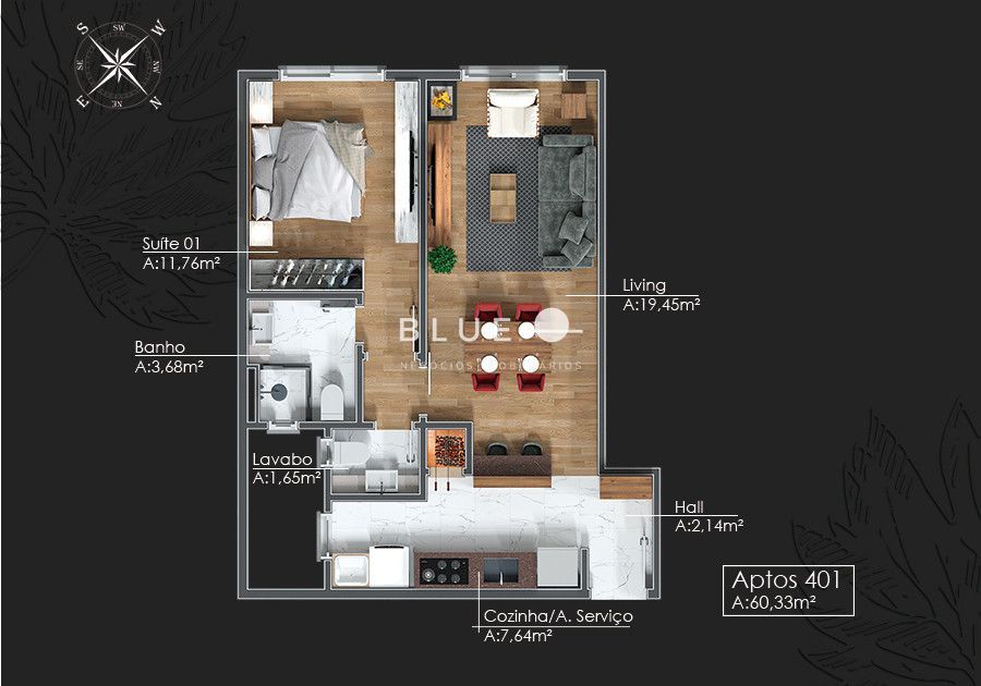 Apartamento à venda com 1 quarto, 58m² - Foto 26