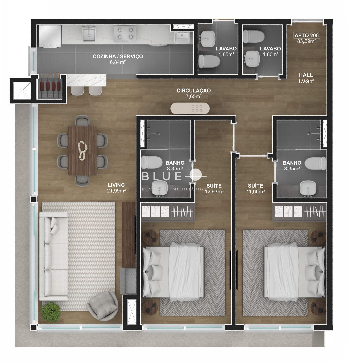 Apartamento à venda com 2 quartos, 81m² - Foto 19