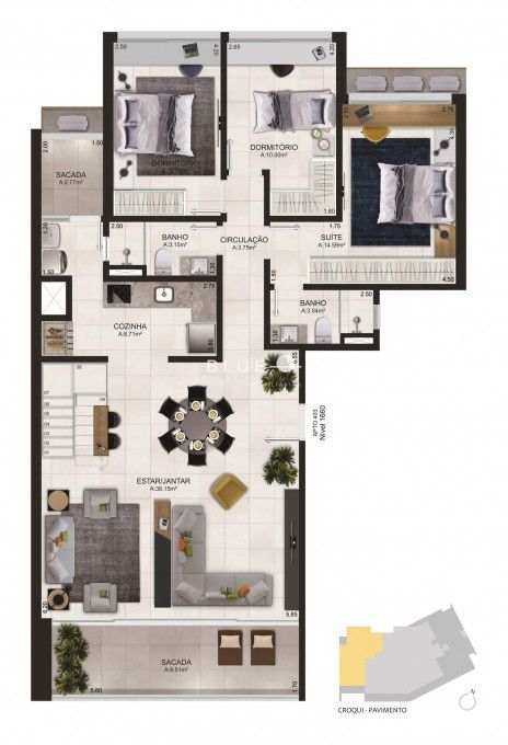 Apartamento à venda com 2 quartos, 83m² - Foto 19