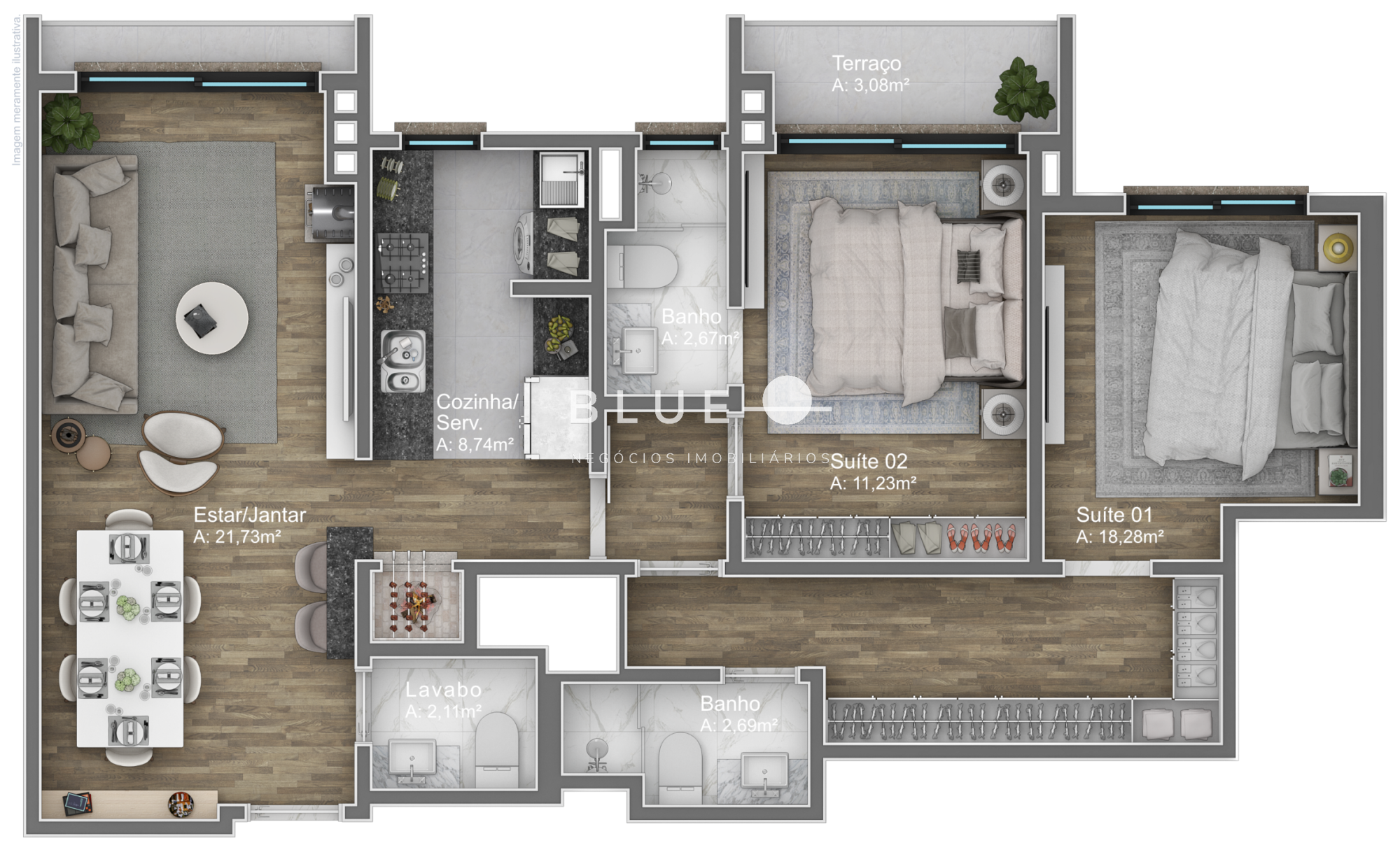 Apartamento à venda com 2 quartos, 78m² - Foto 14