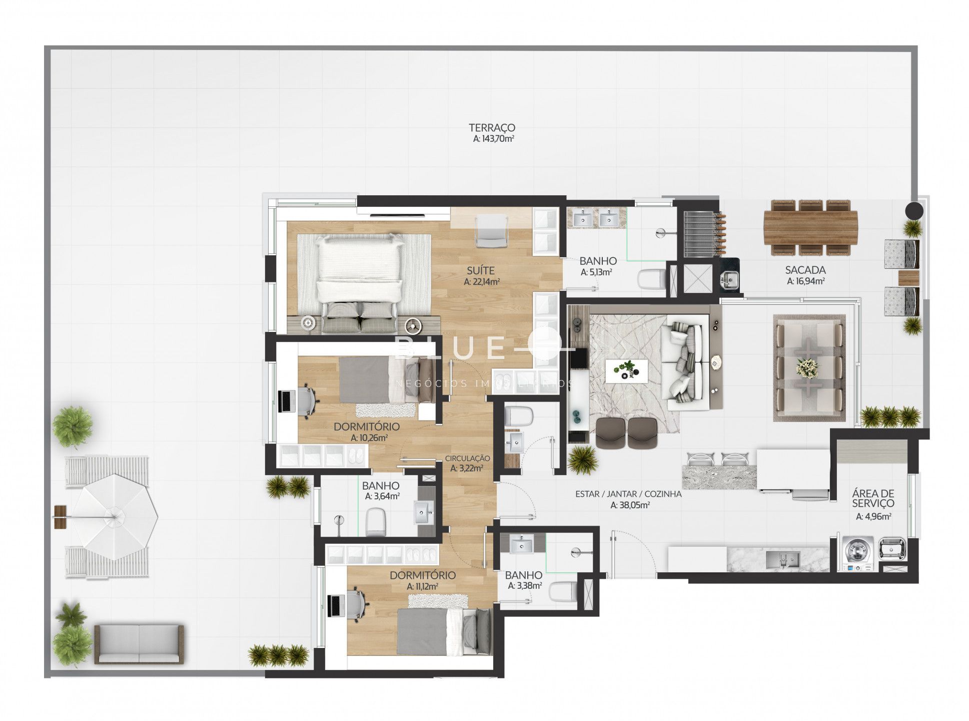 Apartamento à venda com 3 quartos, 137m² - Foto 64