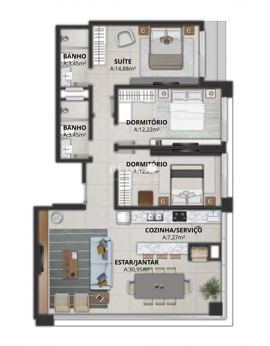 Apartamento à venda com 3 quartos, 108m² - Foto 12