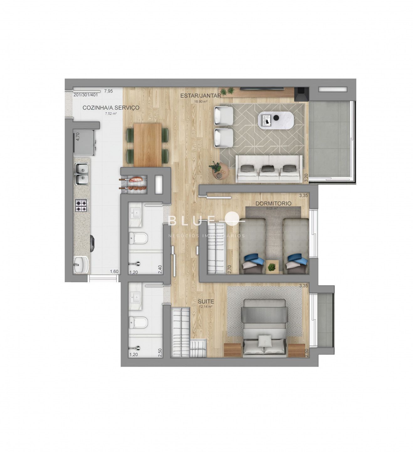 Apartamento à venda com 3 quartos, 100m² - Foto 15