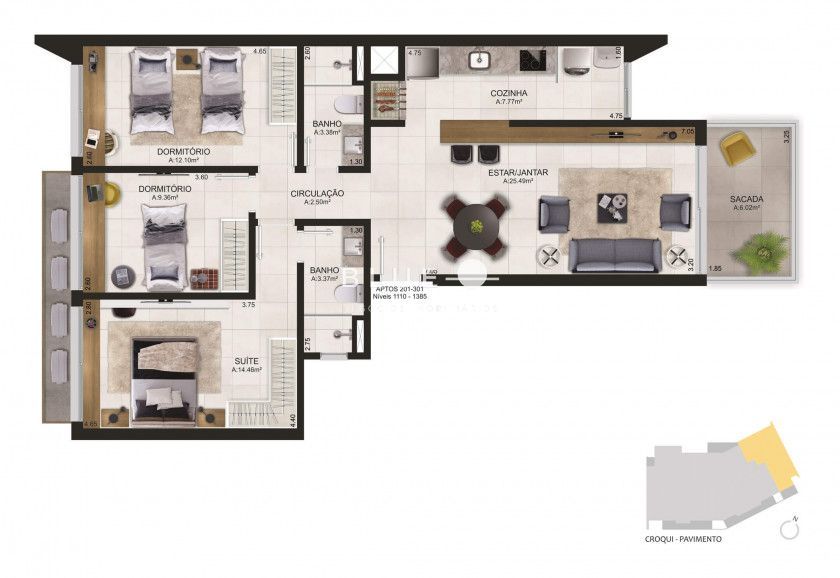 Apartamento à venda com 2 quartos, 83m² - Foto 14