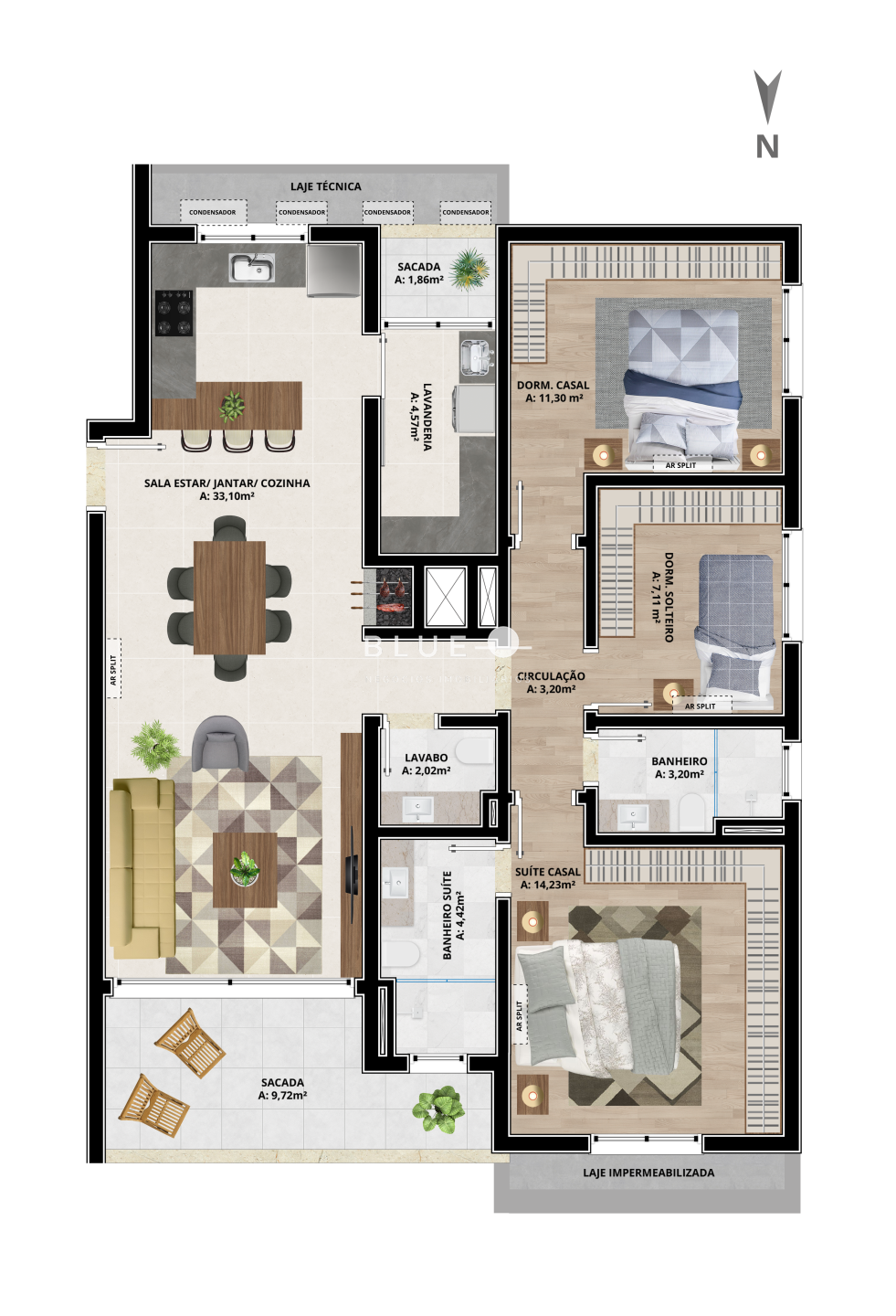 Apartamento à venda com 1 quarto, 107m² - Foto 24