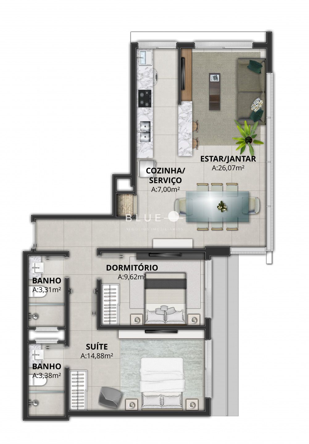 Apartamento à venda com 1 quarto, 50m² - Foto 16