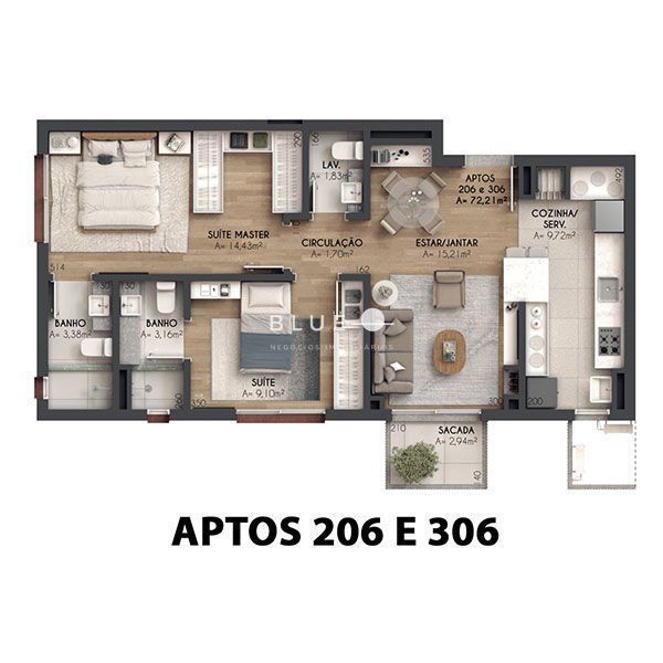 Apartamento à venda com 2 quartos, 64m² - Foto 17