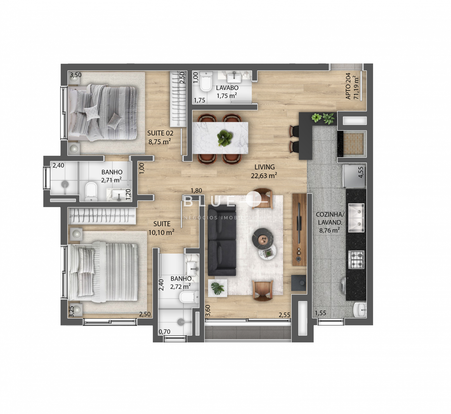 Apartamento à venda com 2 quartos, 74m² - Foto 13